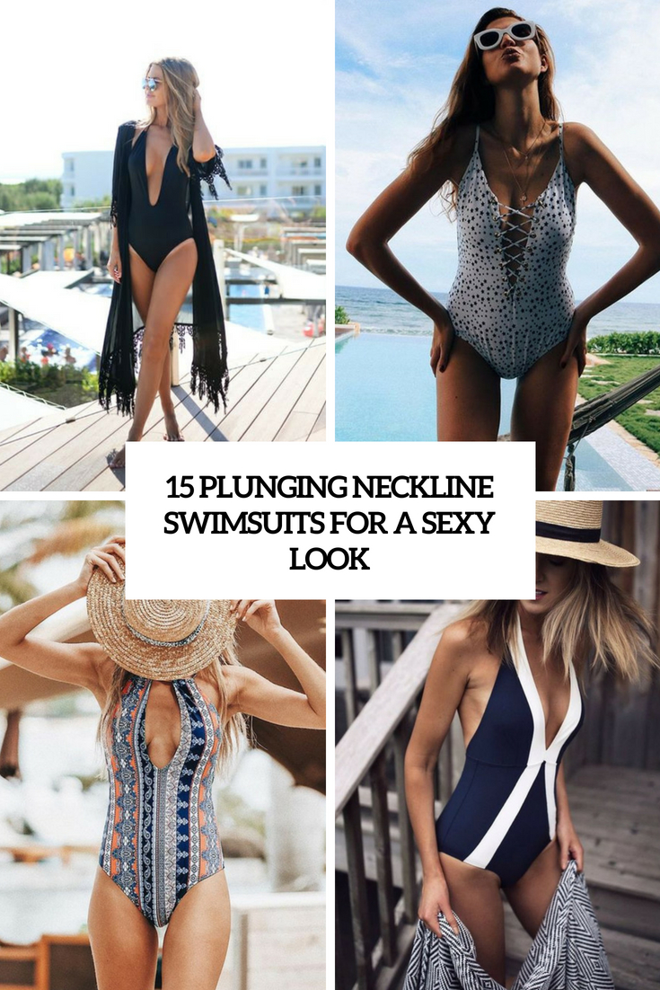 plunging neckline swimsuits for a sexy look cover