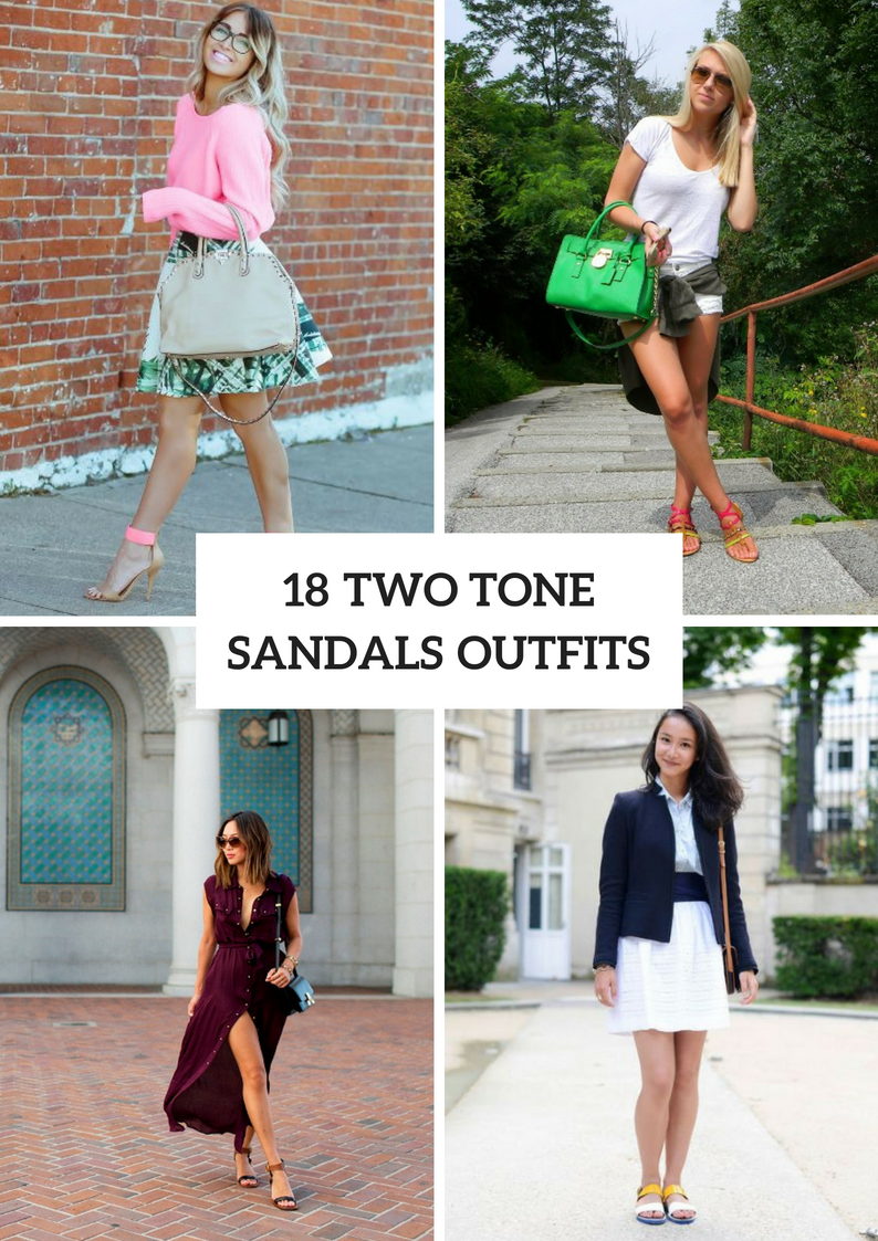 Outfits With Two Tone Sandals