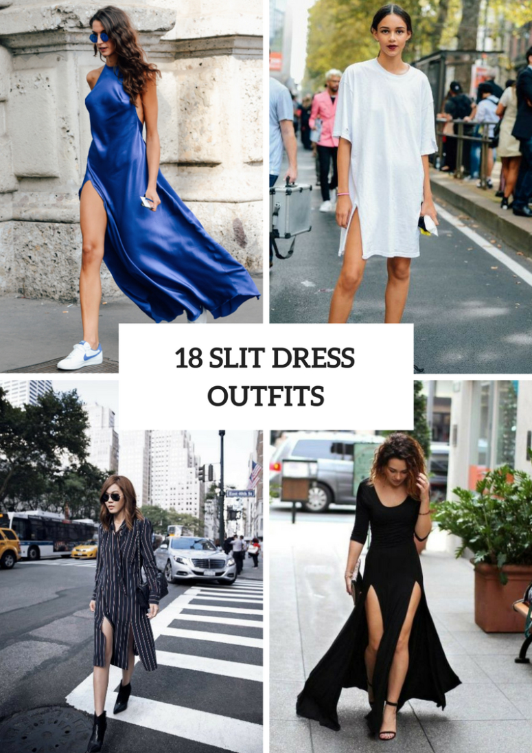 Slit Dress Outfits For Fashionable Ladies