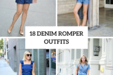 18 Summer Outfits With Denim Rompers