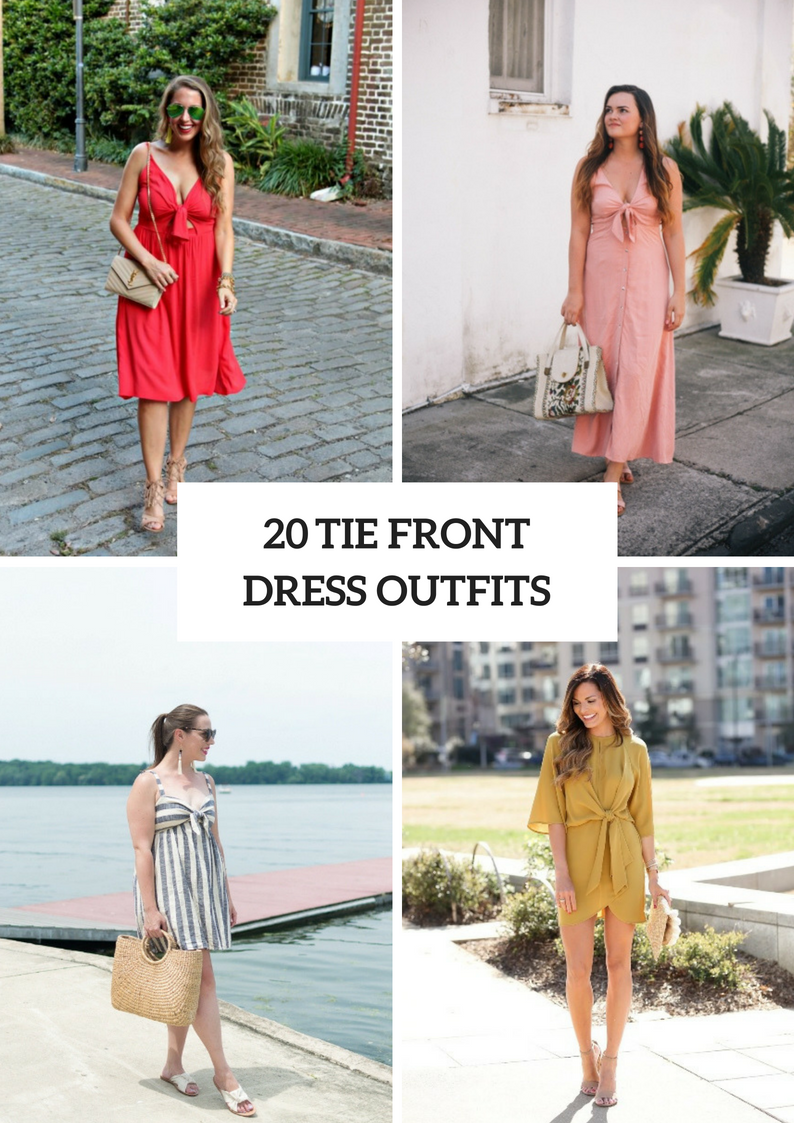 Comfy Outfits With Tie Front Dresses
