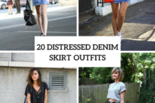 20 Cool Looks With Distressed Denim Skirts