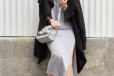 trench coat spring layered look with a dress
