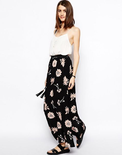 18 Outfits With Floral Maxi Skirts - Styleoholic
