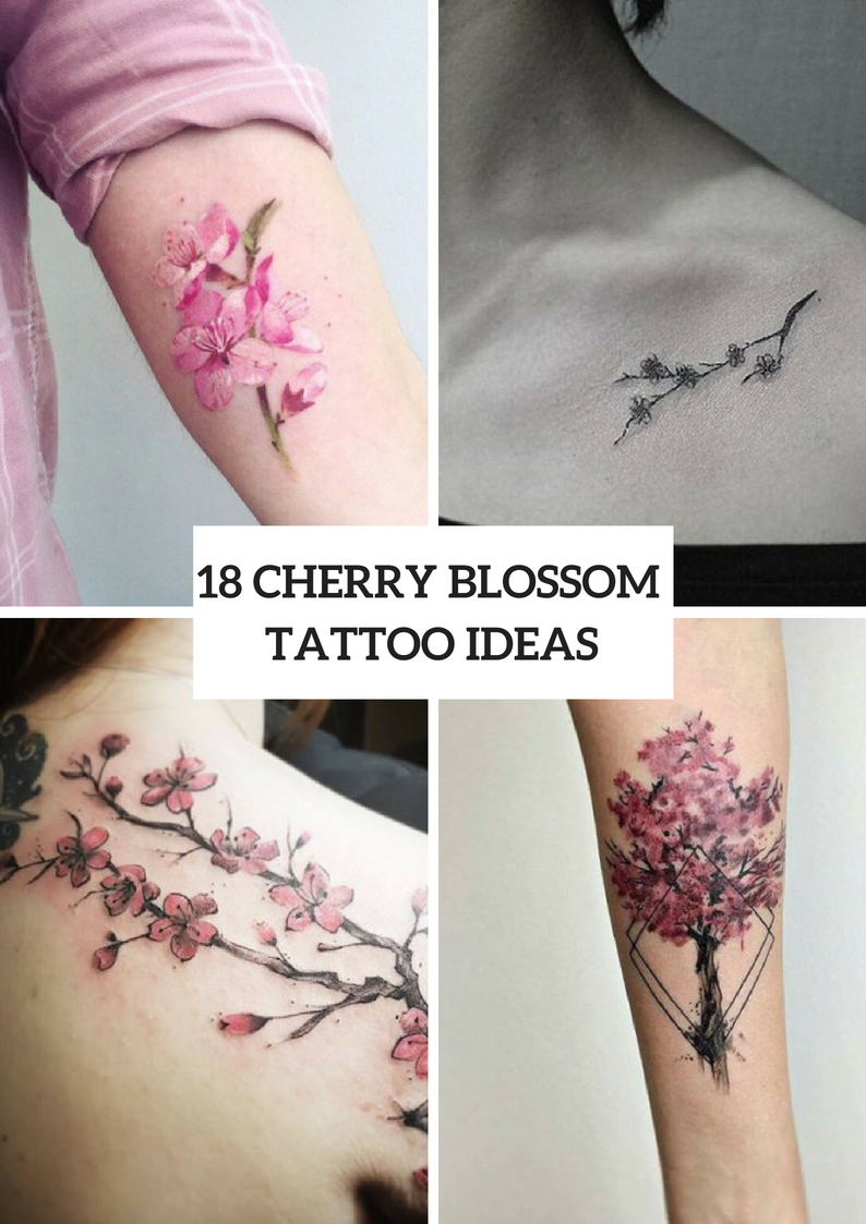 Gentle Cherry Blossom Tattoo Ideas For Women