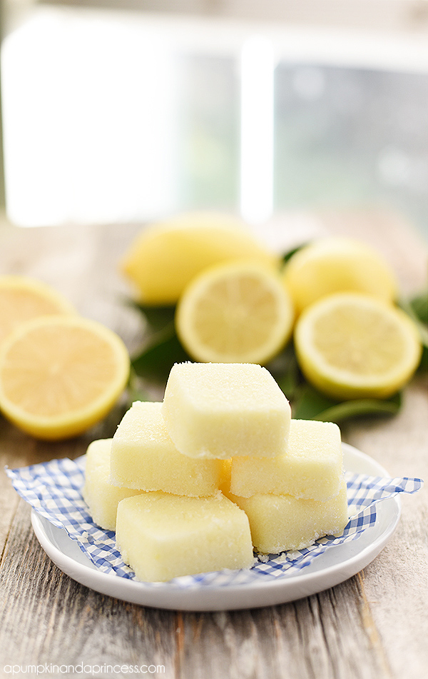 DIY lemon sugar scrub cubes (via apumpkinandaprincess.com)