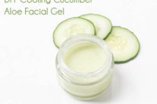 DIY cooling cucumber and aloe vera facial gel