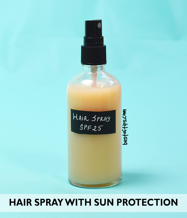 DIY hair SPF mist with rosemary essential oil (via bestoftips.com)