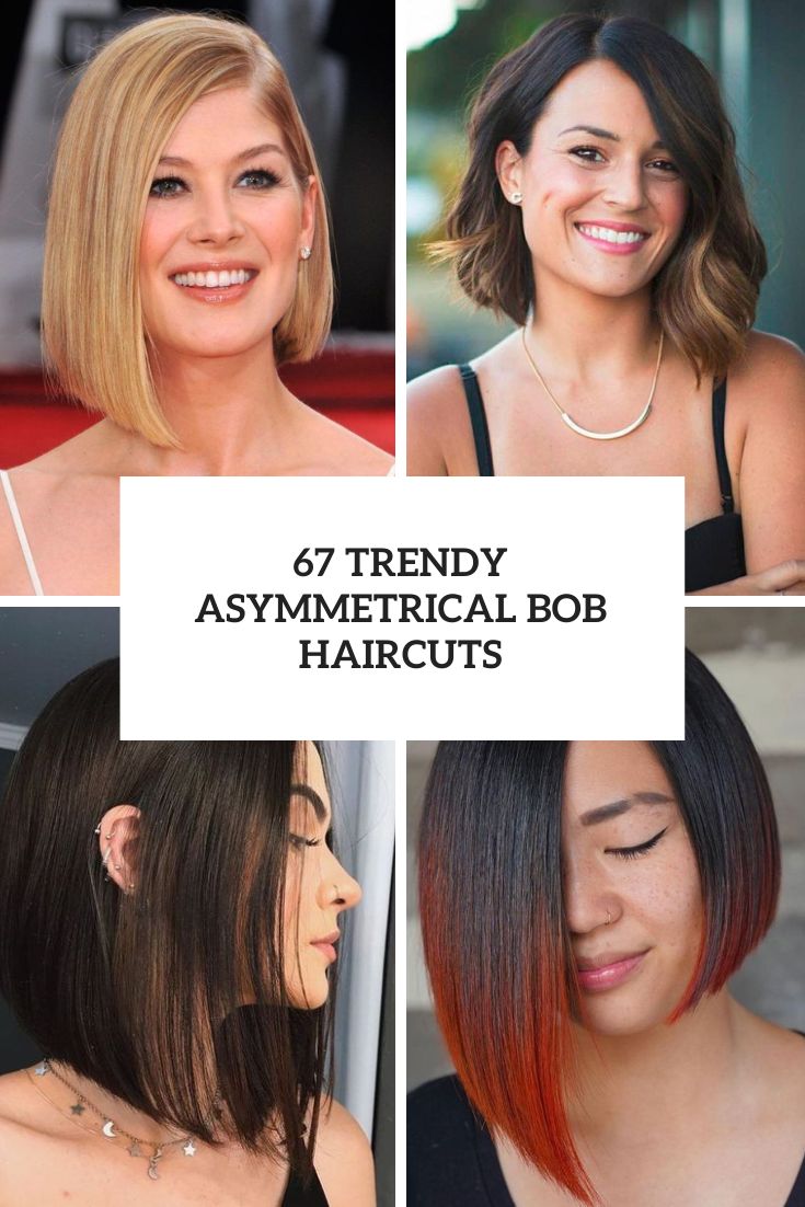 Trendy Asymmetrical Bob Haircuts cover