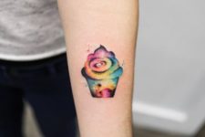 Colorful tattoo on the arm