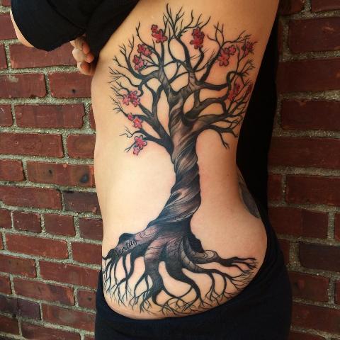 55 Fantasy Tree Side Tattoo Design For Women female png  jpg 2023
