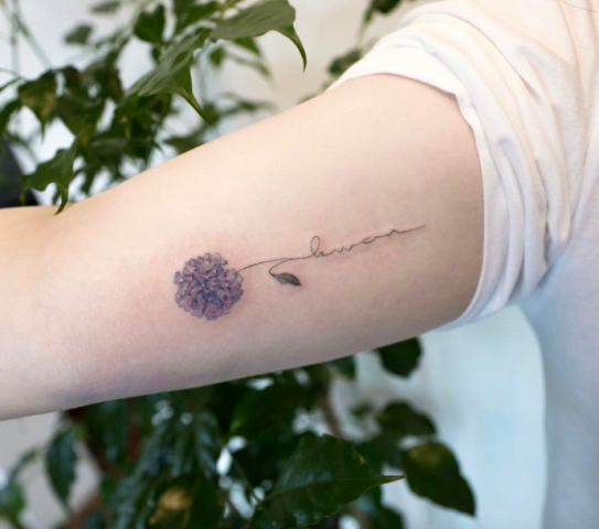 Small tattoo on the forearm