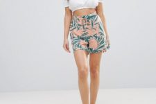 crop top with shorts summer look