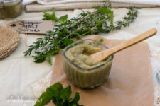 DIY soothing sugar mint scrub with herbs