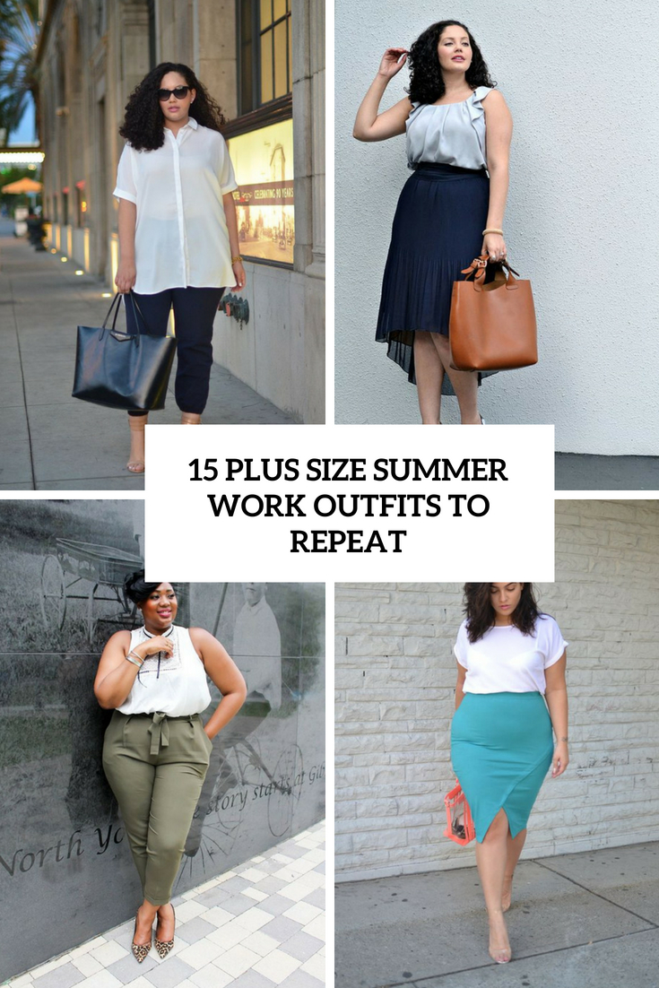 plus size summer work outfits to repeat cover