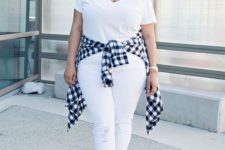 trendy monochrome curvy look outfit