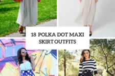 18 Outfits With Polka Dot Maxi Skirts