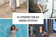 18 Outfits With Striped Wrap Dresses For Fashionable Ladies