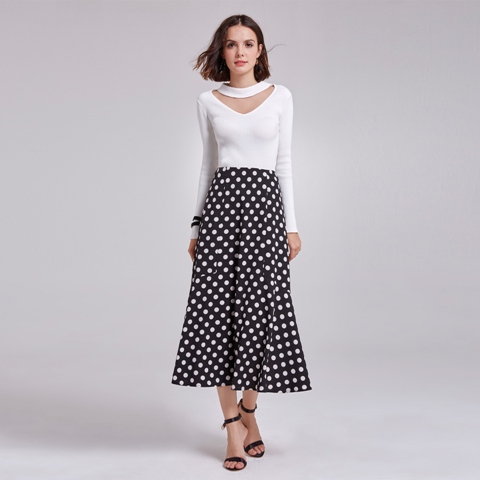 18 Outfits With Polka Dot Maxi Skirts - Styleoholic
