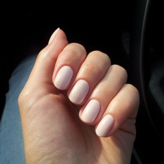 a soft blush manicure is a timeless idea suitable for any situation