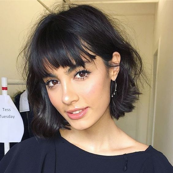 a short messy bob with bangs is a great idea to refresh your look