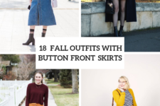 18 Button Front Skirt Outfits For This Fall