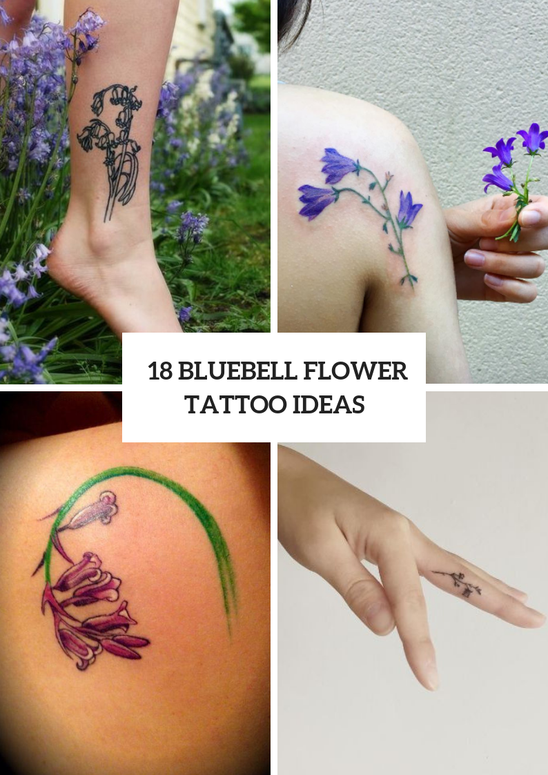 Picture Of Cute Bluebell Tattoo Ideas For Ladies