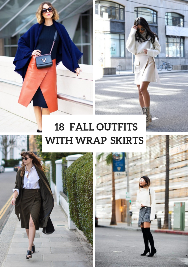 Fall Outfits With Wrap Skirts