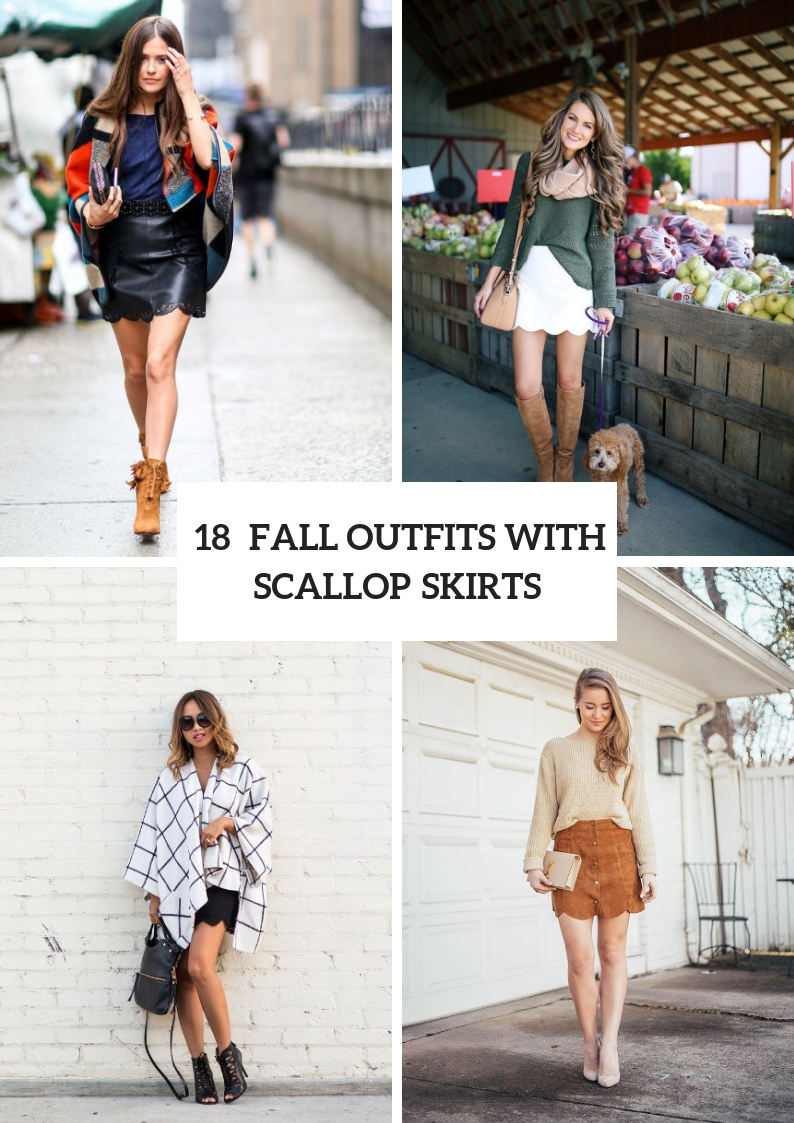 Outfits With Scallop Skirts For This Fall