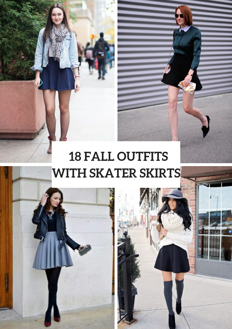 Outfits With Skater Skirts For This Fall