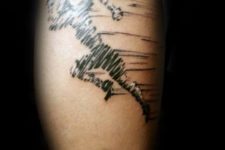 Abstract black running man tattoo