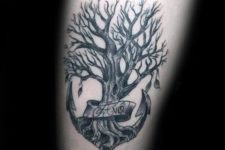 Anchor shaped tattoo idea