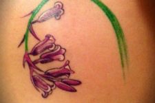 Awesome bluebell tattoo design on the shoulder