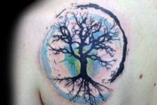 Colorful tattoo idea on the shoulder