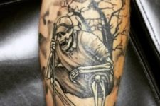 Cool tattoo on the leg