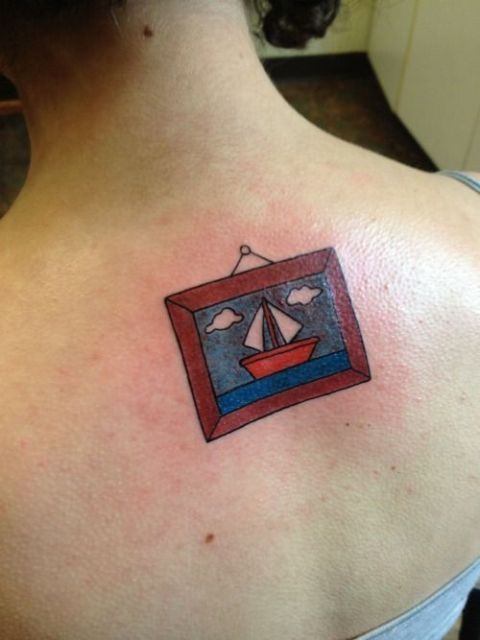 Picture from the Simpsons house tattoo on the back