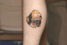 Screaming Homer Simpson tattoo