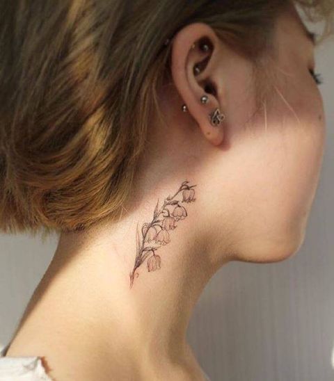 Wonderful tattoo idea on the neck