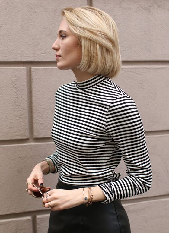 A classic short bob in creamy blonde is a perfect solution   you get an always on trend haircut and a super edgy hair color