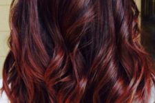 10 dark cheery shade with lighter balayage is a chic and bold idea for a hot look