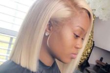 11 icy blonde straight long bob is a chic and trendy idea to wear right now