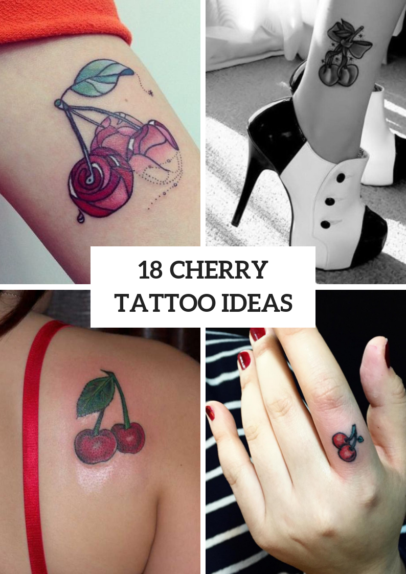 Gorgeous Cherry Tattoos For Ladies