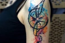 Abstract tattoo idea on the shoulder