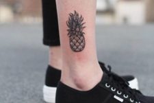 Black tattoo idea on the ankle