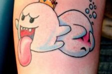 Funny ghosts tattoo on the forearm