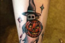 Halloween tattoo idea on the arm