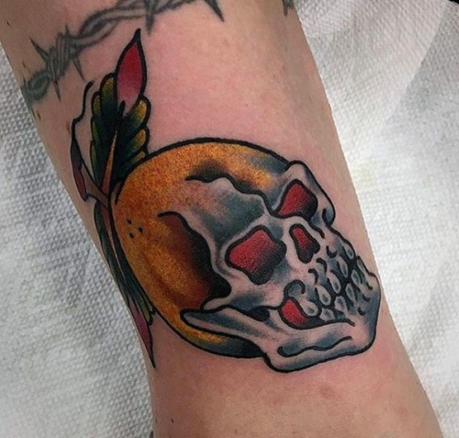 Lemon and skull tattoo idea