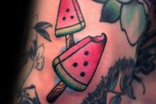 Watermelon ice cream tattoos