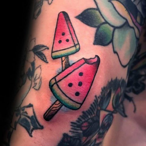 Watermelon ice cream tattoos