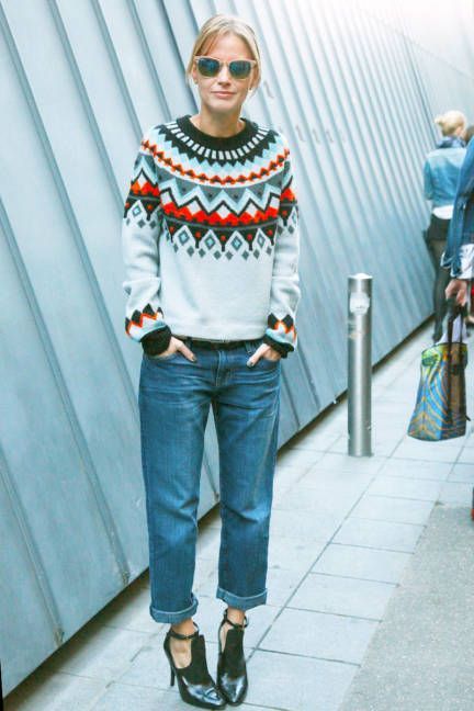 such a sweater isn't in trend right now, let it be in some holidays in Scandi countries or in the mountains